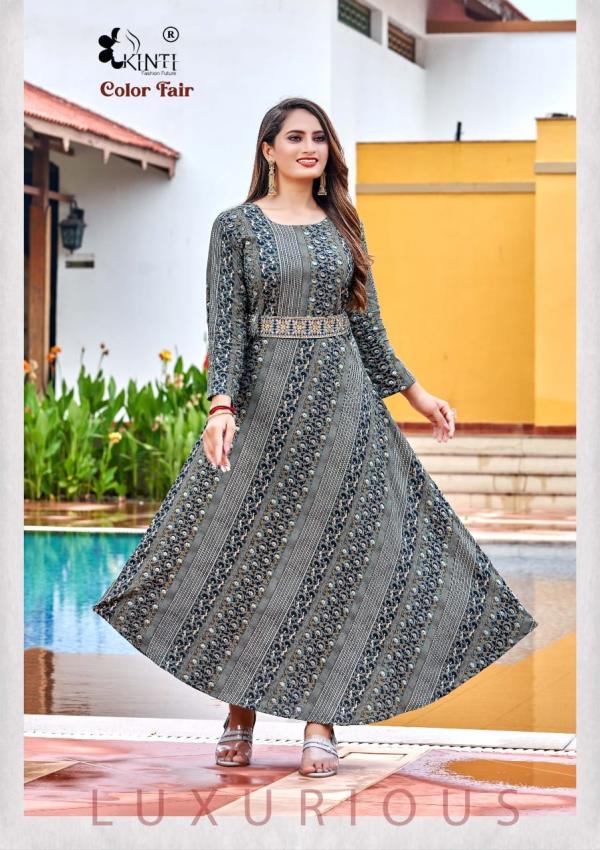 Kinti Color Fair Designer Stylish Anarkali Kurti Collection